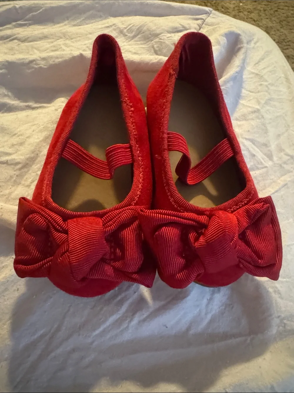 Old Navy Red Bow Girls Ballet Flats
